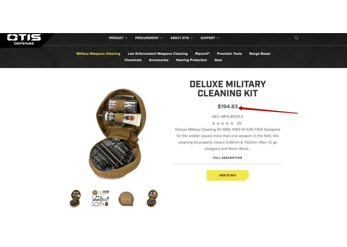 Універсальний набір для чищення зброї OTIS DELUXE - 5,56, 7,62,12cal, .45cal