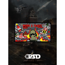 Патч «WORK&TRAVEL TARGET» в ПВХ PSDinfo