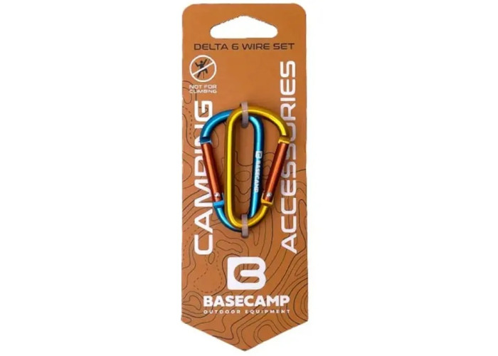 Набір алюмінієвих сервісних карабінів Base Camp Delta 6 Wire Set Blue/Orange (2 шт)
