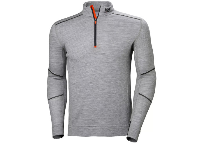 Футболка Helly Hansen HH Lifa Merino Half Zip 75107 (Grey Melange)