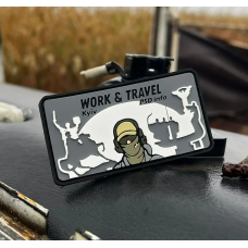 Нашивка, патч, шеврон - "Work & Travel KYІV" ПВХ PsdInfo