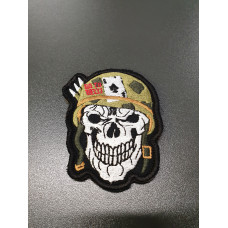 Нашивка, патч, шеврон - "Череп у шоломі"