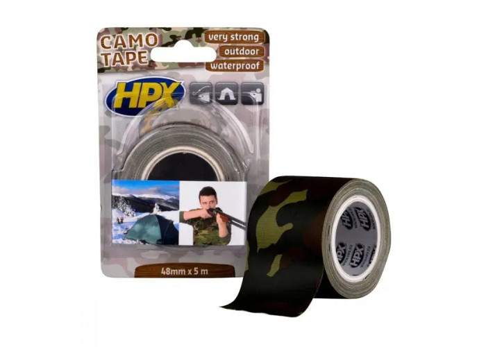 Стрічка армована одностороння (скотч) HPX CAMOTAPE 48мм х 5м CA5005 Camo