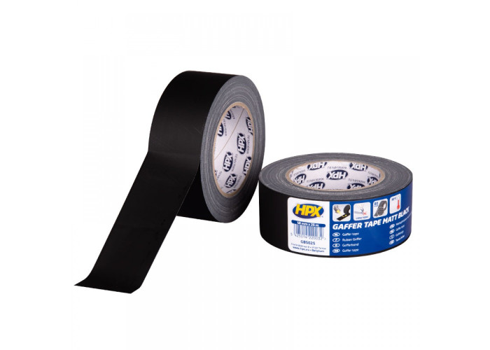Стрічка армована одностороння HPX GAFFER 48мм х 25м GB5025 Black