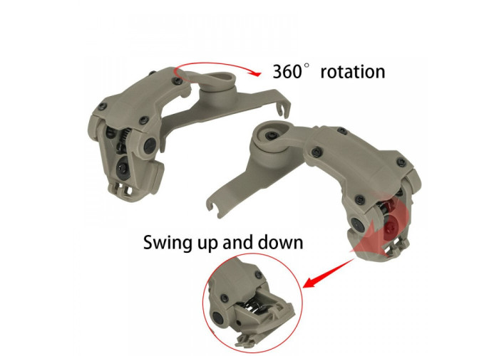 Кріплення (чебурашки) для навушників MSA Sordin на рейки ARC