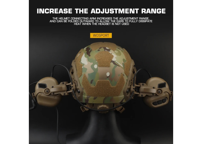 Кріплення/адаптер для тактичних навушників на шолом "Чебурашки"