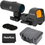 Коліматорний приціл з червоною точкою Holosun HS510C + Магніфер Holosun HM3X