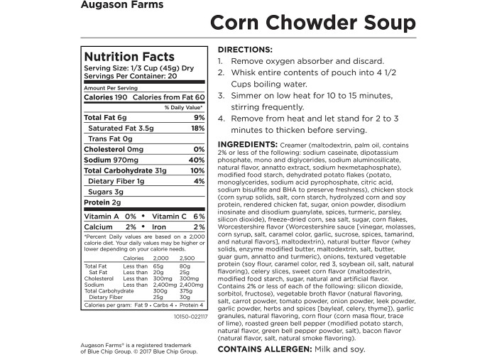 Запас кукурудзяного супу Augason Farms