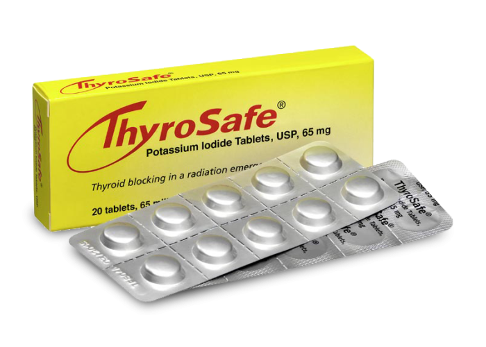 Таблетки йодиду калію Thyrosafe, США