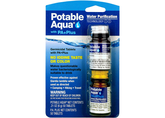Таблетки для очищення води, США