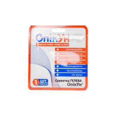 Серветка гелева антимікробна ОпікУн 10х10 см