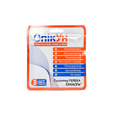 Серветка гелева антимікробна ОпікУн 10х10 см (3 шт.)