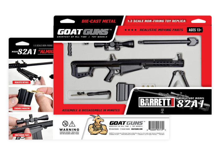 Мініатюрна модель снайперської гвинтівки Goat Guns Barrett 82A1 .50cal Black