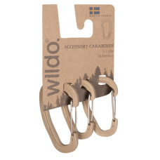 Набір 3 карабіни тактичні WILDO койот ACCESSORY CARABINER SET