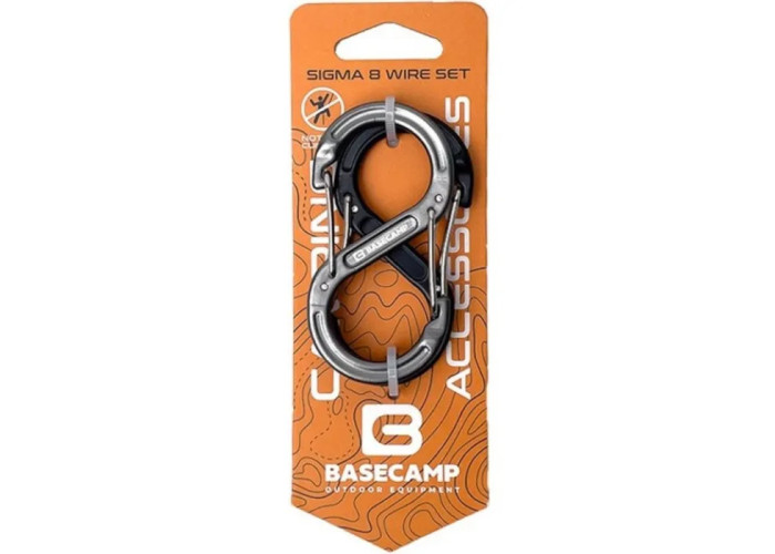 Набір карабінів BaseCamp Sigma 8 Wire Set Black/Grey