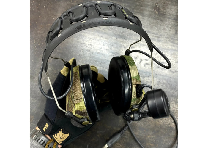 Текстильні камуфляжні наліпки для Peltor ComTac 7-8 Multicam Svetogor Defence