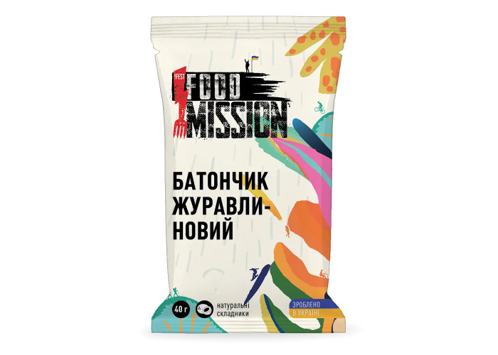 Батончик журавлиново-вишневий FOOD MISSION