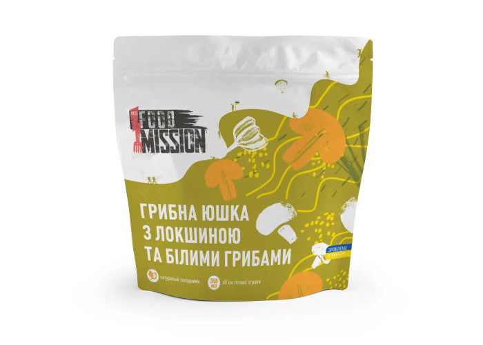 Грибна юшка з локшиною та білими грибами FOOD MISSION