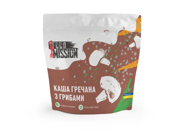 Каша гречана з грибами FOOD MISSION