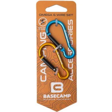 Набір алюмінієвих сервісних карабінів Base Camp Omega 6 Straight Set Blue/Orange (2 шт)