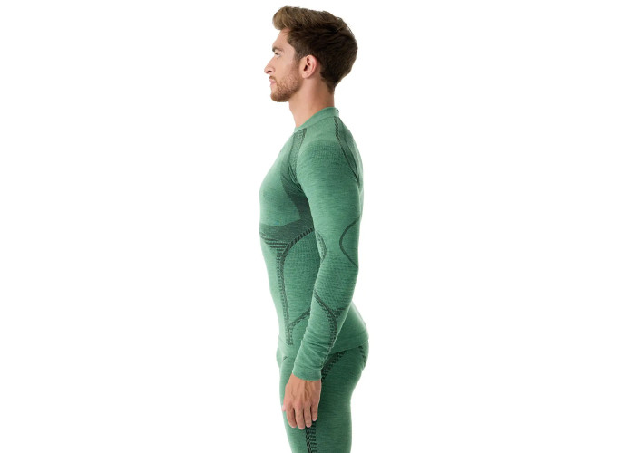 Чоловіча термофутболка з довгим рукавом Accapi Ergowool Forest/Black