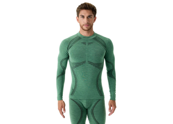 Чоловіча термофутболка з довгим рукавом Accapi Ergowool Forest/Black