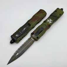 Ніж Microtech Dirac Delta D/E Full Serrated Outbreak Deep Engraved Signature Series