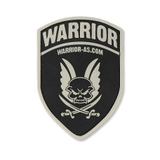 Патч Warrior Rubber Logo Shield Black