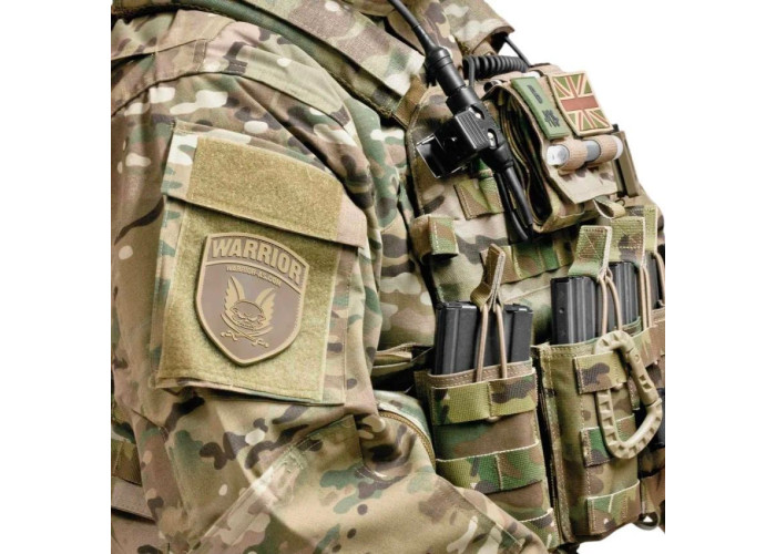 Патч Warrior Rubber Logo Shield Tan