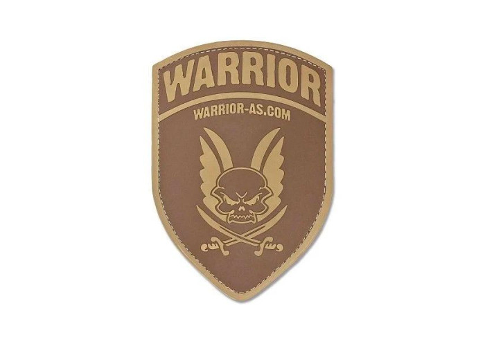 Патч Warrior Rubber Logo Shield Tan