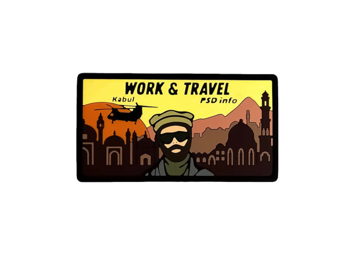 Патч «Work&Travel Kabul» В ПВХ PSDinfo