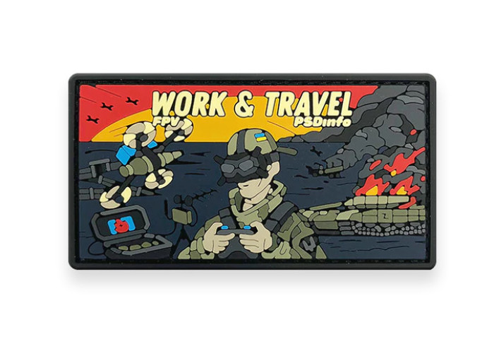 Патч "Work&Travel FPV" в ПВХ PSDinfo