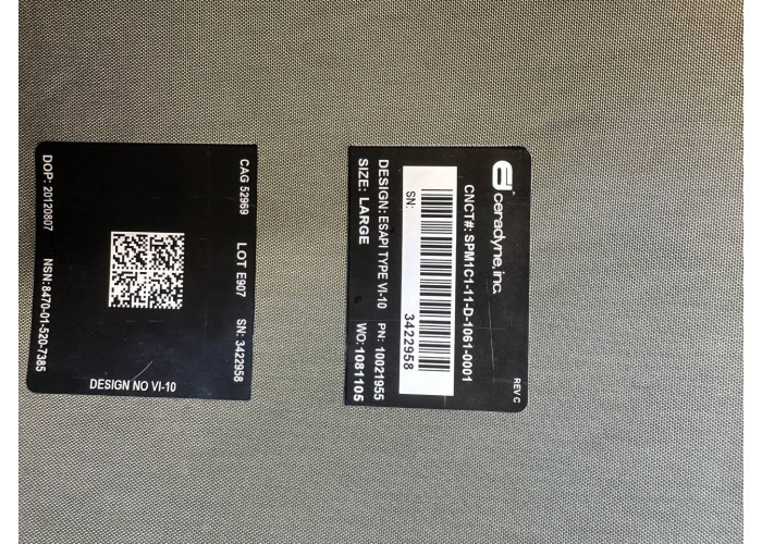 Американська керамічна бронепластина ESAPI – Large. REV.G