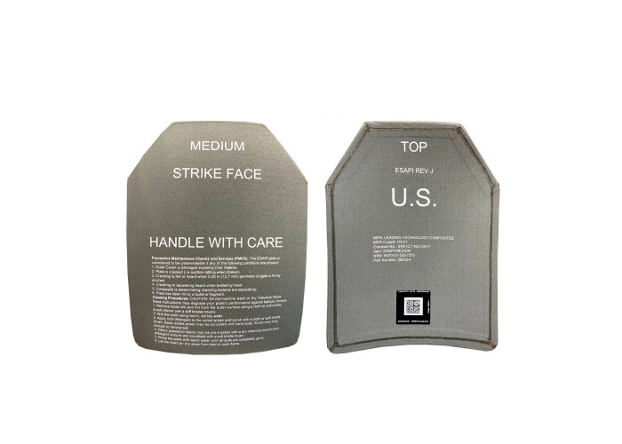 Керамічна бронепластина в бронежилет ESAPI REV J - Medium клас 6 (клас 4 США stand alone 7.62 APM2)