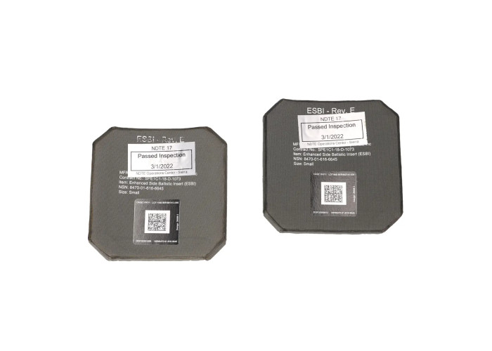 Комплект керамічних бокових бронепластин ESBI ESAPI, 6"х6" (15х15 см) NIJ IV (ДСТУ 6)