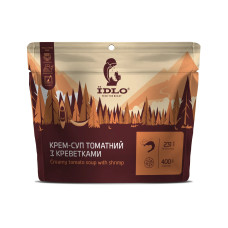 Крем-суп томатний з креветками