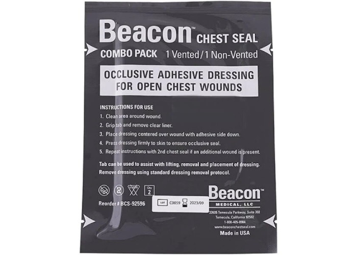 Оклюзійні наліпки Beacon Chest Seal - 1 вентильована + 1 невентильована