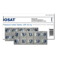 iOSAT таблетки йодиду калію 65 мг для дітей, США