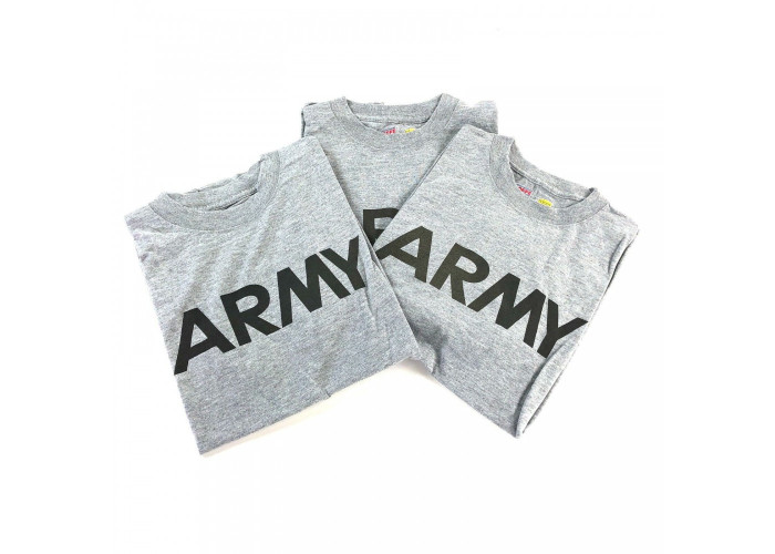 Футболка для занять спортом US ARMY PT Shirt Reflective Logo Grey