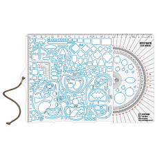 Велика тактична лінійка ПРОТРАКТОР NATO 315x208 (mm) (синій кант)