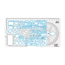Мала тактична лінійка UA 232x120 (mm) (синій кант)
